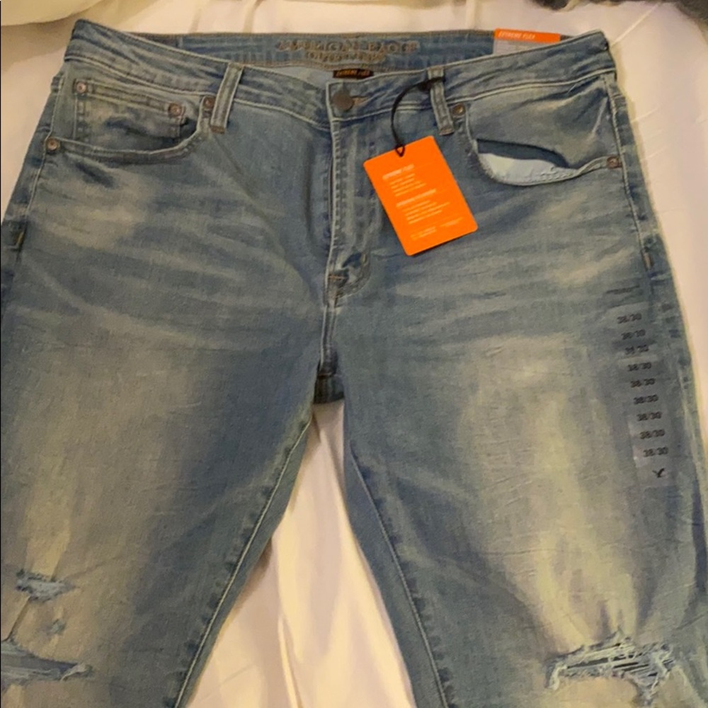 AEO slim straight jeans